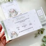 Convite Passaporte Urso Carro e Balões Verde