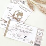 Convite Passaporte Bege