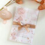 Convite Urso Vegetal e Laço Rosa