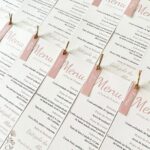 Ementa com Marcador de Nome Rosa