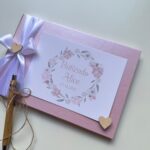 Livro de Honra Simples Rosa e Corações