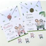 Convite Envelope Selva Rosa/Verde