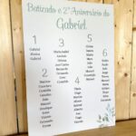 Placa de Nomes PVC Flores Verdes