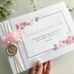 Livro de Honra Flores Rosa e Lacre Bronze