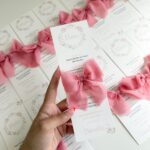 Ementa com Laço Rosa Escuro