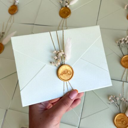 Convite Envelope Verde brilhante