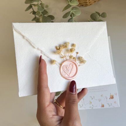 Convite Envelope de Algodão Branco