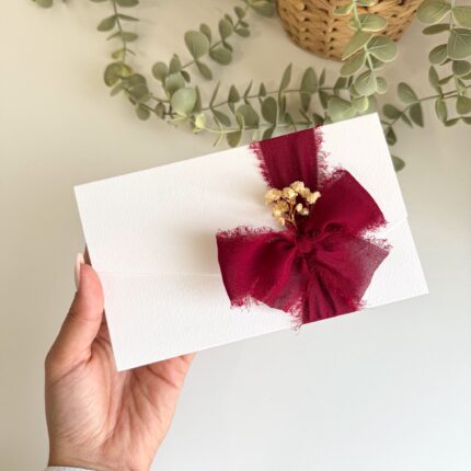 Convite Floral Bordo